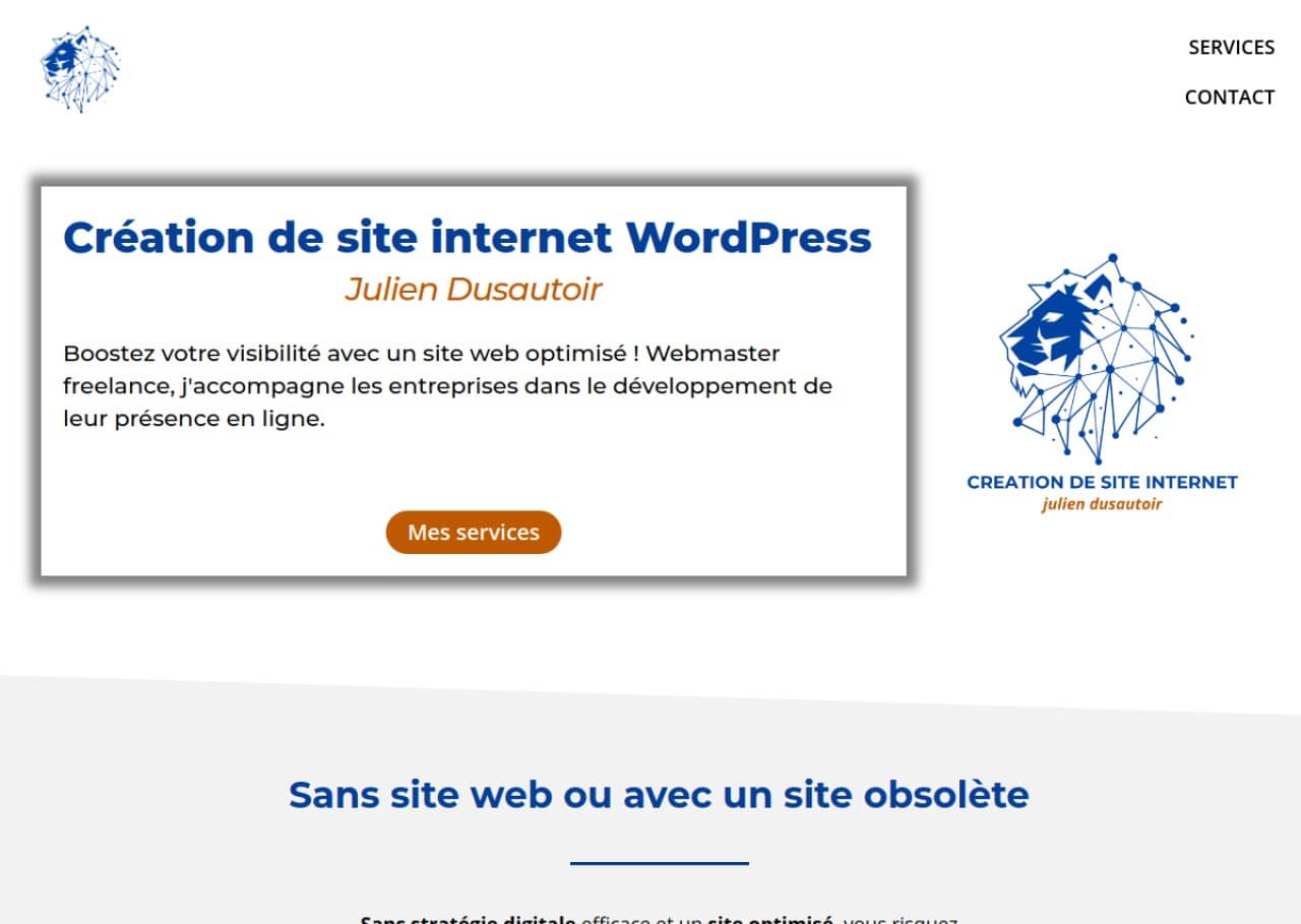 Julien Dusautoir : conception de site internet