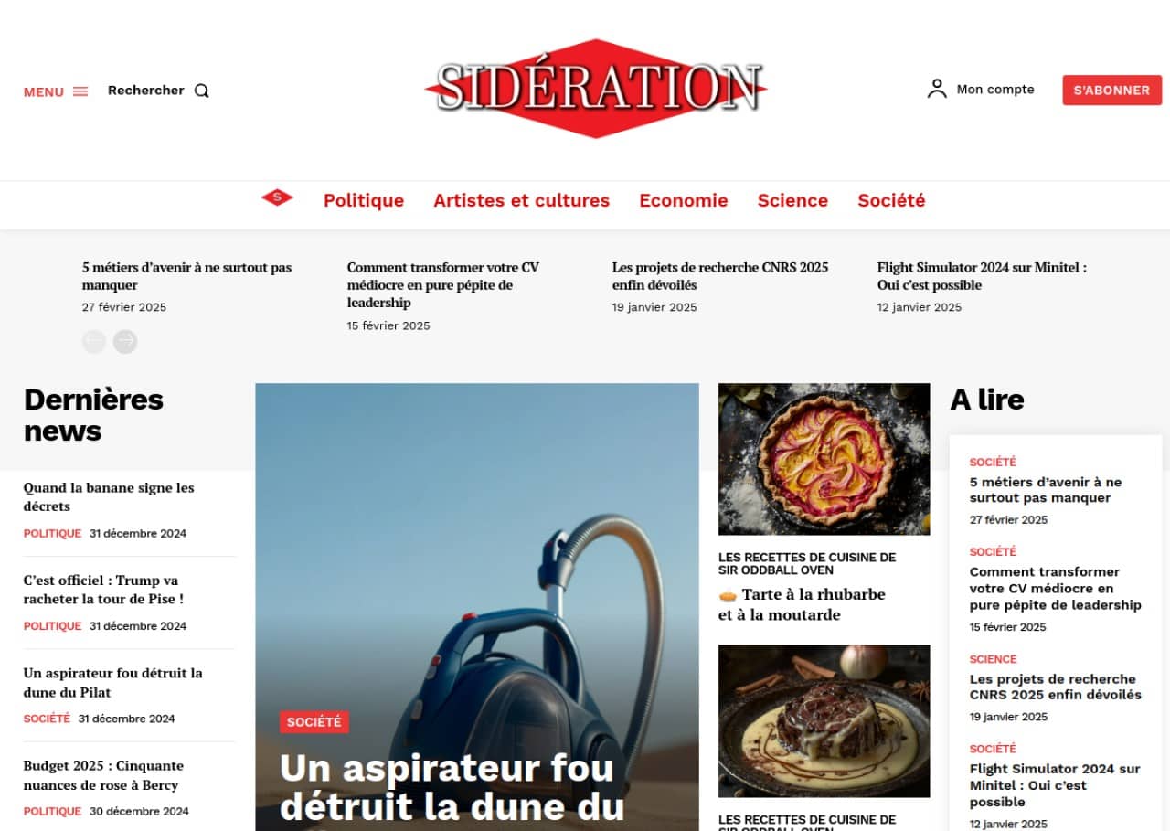 Sidération.net : l'actualité satirique qui pique et fait rire