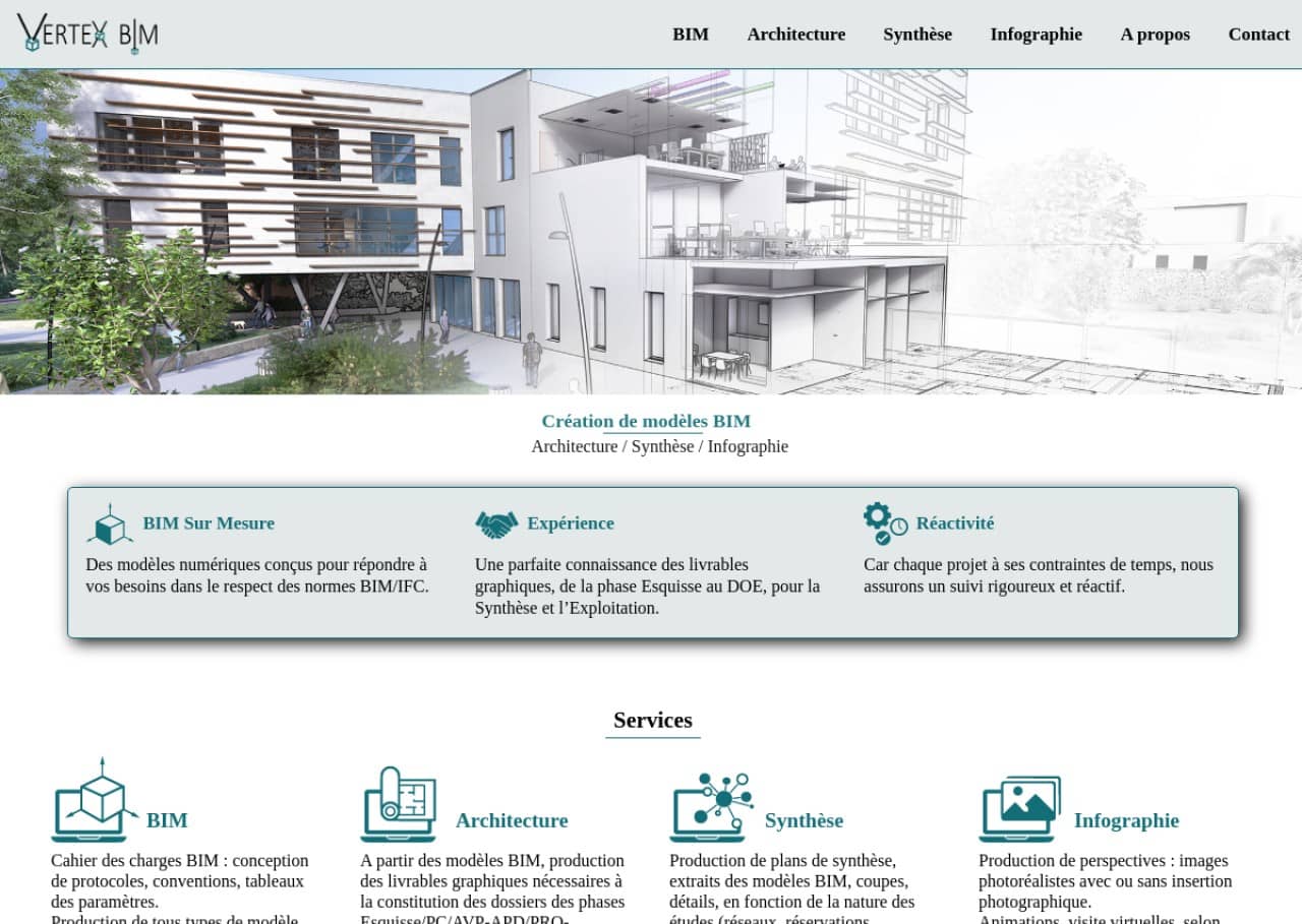 Vertex BIM : production de modèles numériques BIM