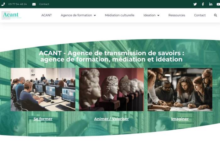 Acant, agence de formation, médiation culturelle et idéation