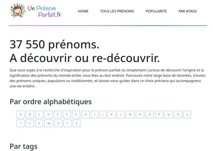 Un Prénom Parfait : pour choisir un prénom unique