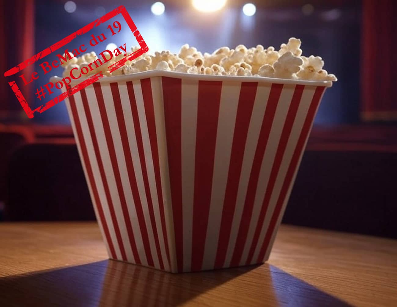 Boîte à pop-corn ou un seau à pop-corn au cinéma (Crédit : Alex.I Grok)