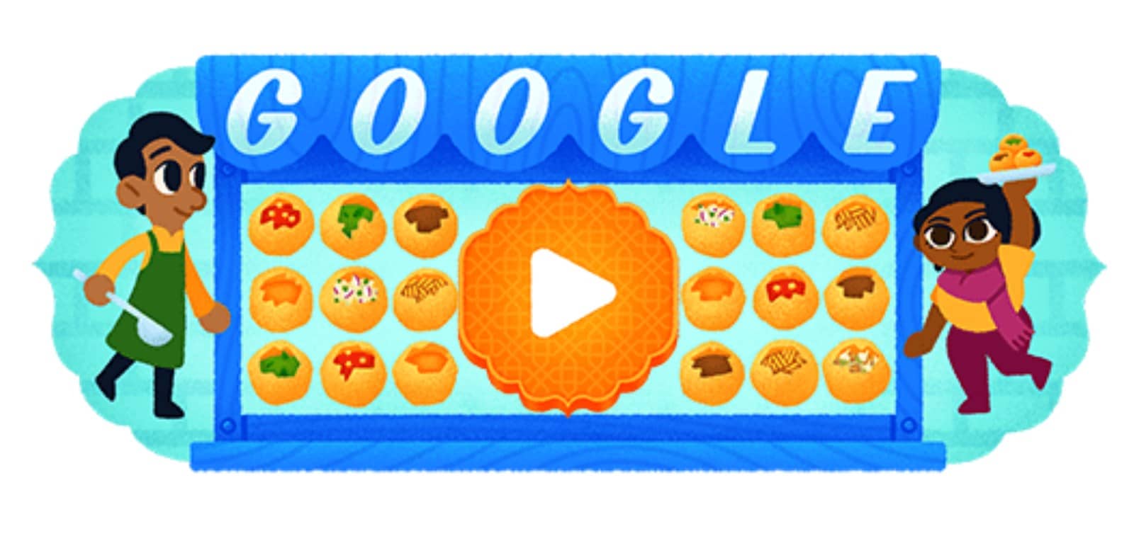 Célébration du Pani Puri avec un jeu interactif en Doodle