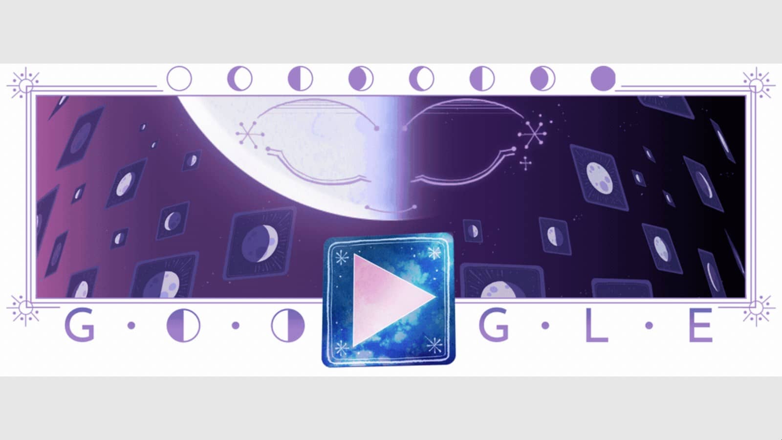 Google célèbre la dernière demi-lune de décembre 2024 avec un Doodle