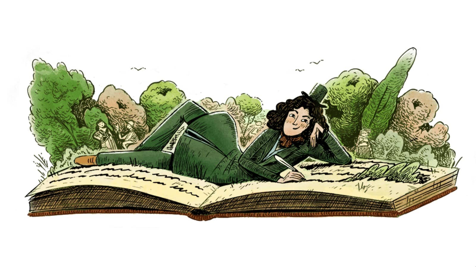 Célébrer George Sand : 220e anniversaire en Doodle sur Google