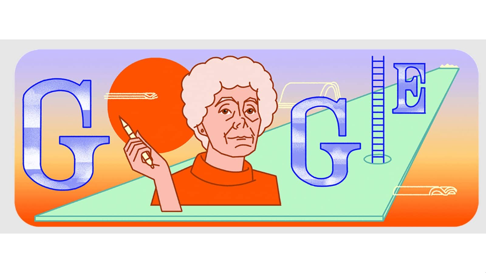 Jacqueline Harpman : 95e anniversaire en Doodle sur Google