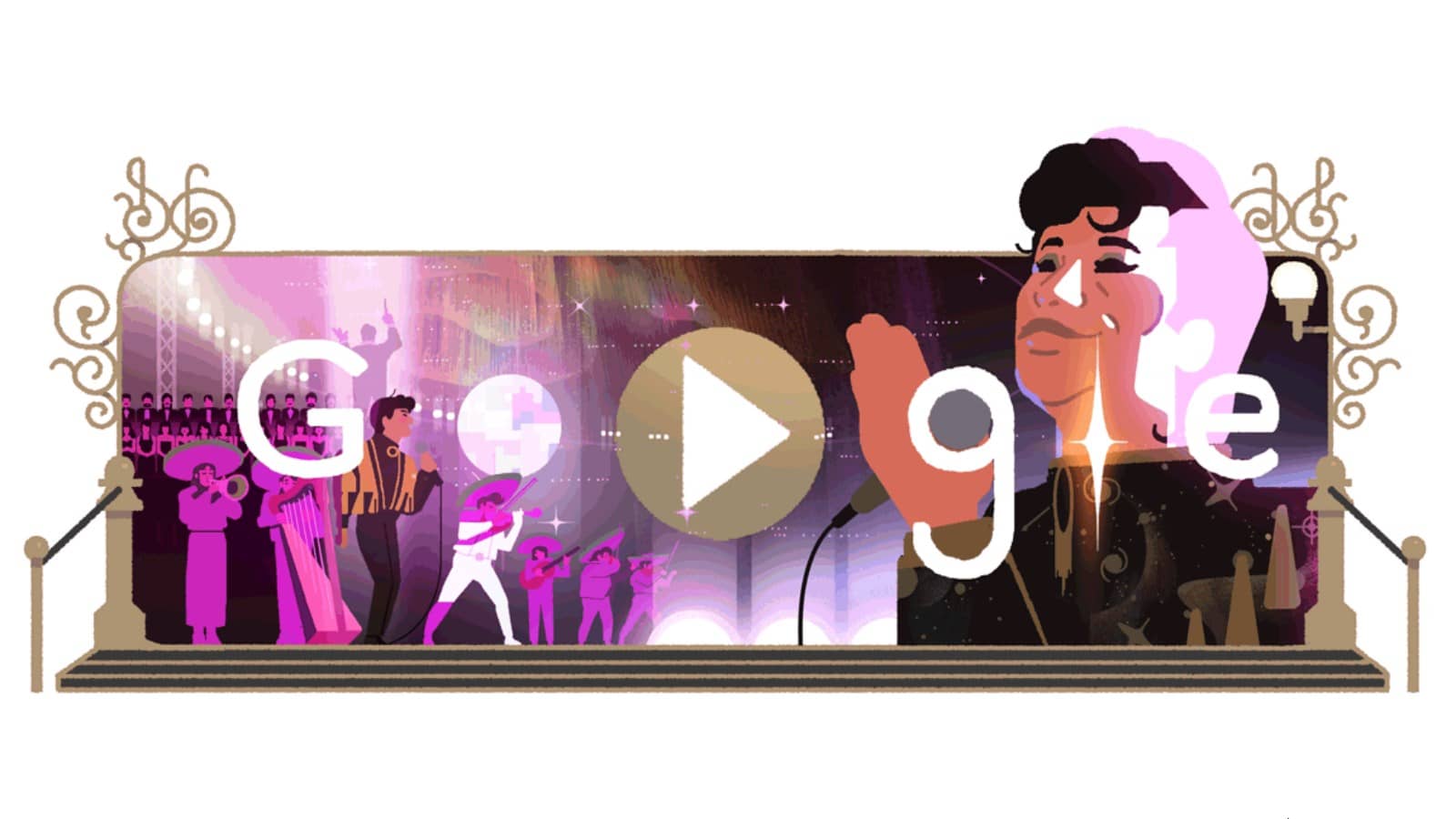 Juan Gabriel en Doodle sur Google