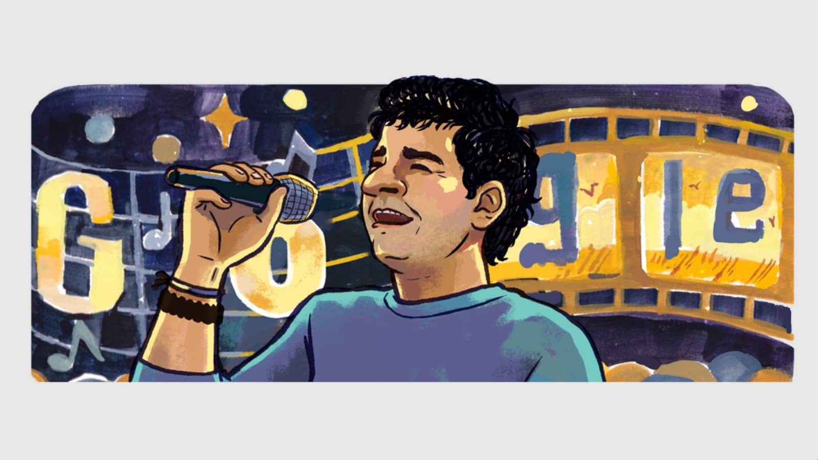 Un Doodle pour fêter le chanteur indien Krishnakumar Kunnath « KK »