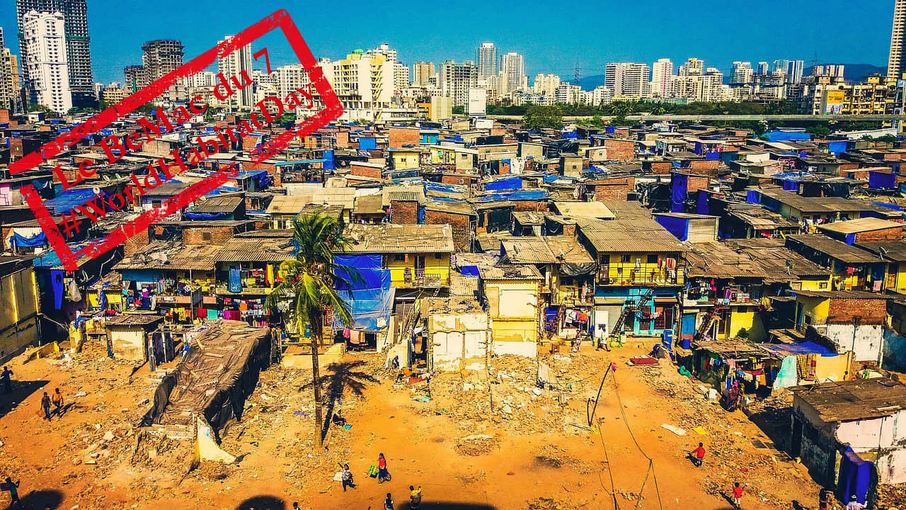 Bidonville à Mumbai (Crédit : Ameeq)