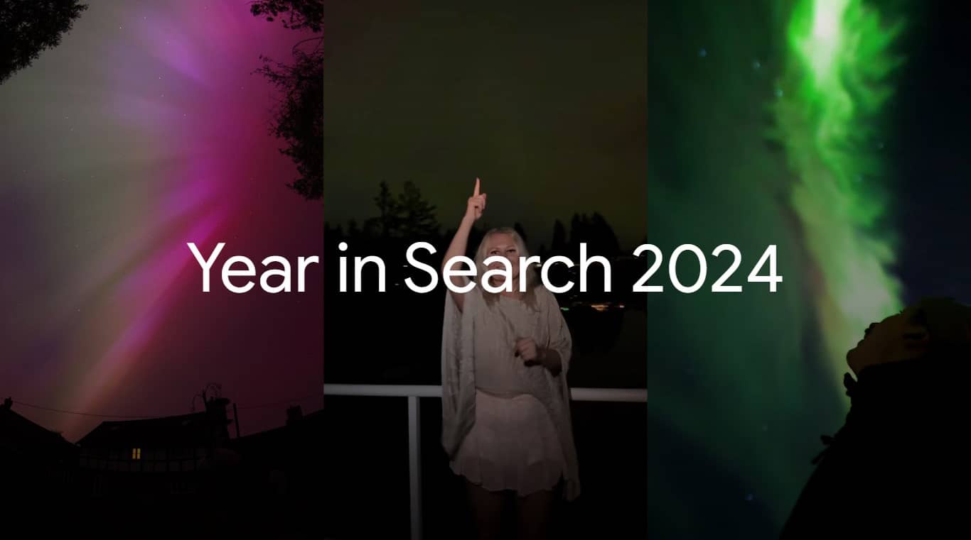 Year in Search 2024 : la recherche des aurores boréales sur Google