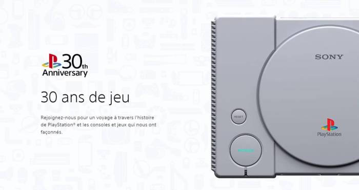 30 anniversaire du lancement de la PS One (crédit : Sony PS)