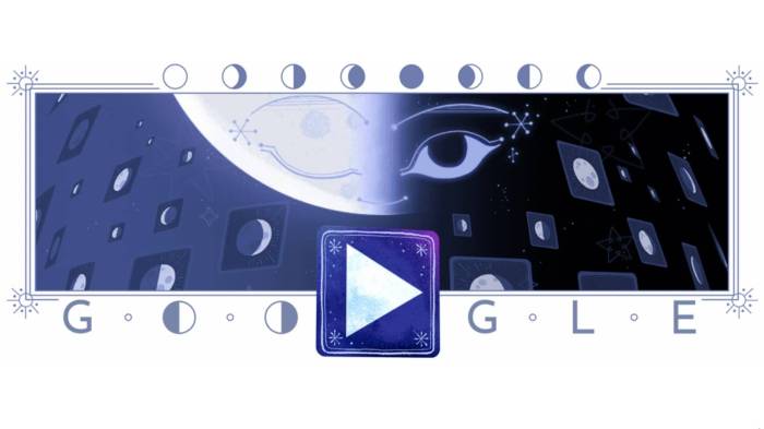 Google célèbre la dernière demi-lune d’octobre avec un Doodle