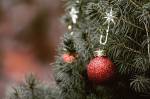 Une boule rouge dans un sapin de Noël ( crédit : TanteTati )