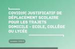 Justificatif de déplacement scolaire écoliers étudiants