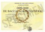 Diplôme du baccalauréat général (spécimen)