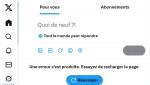 Message de panne sur X / Twitter (capture page X)