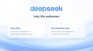 Page d’accueil de DeepSeek depuis un navigateur web